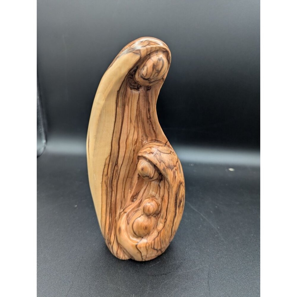 Holy Family Statue, Olive Wood Holy Family Figurine, Wooden Holy Family Made in